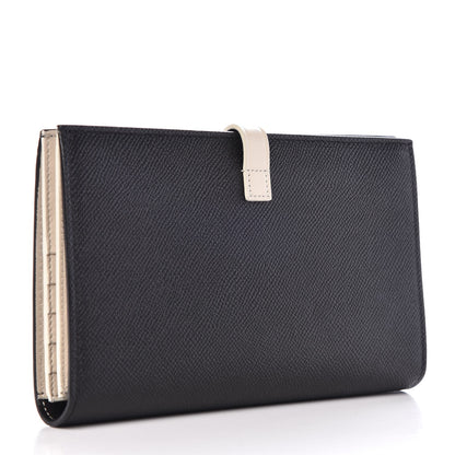 Celine Grained Calfskin Large Multifunction Strap Wallet Black Chalk 3 of 7