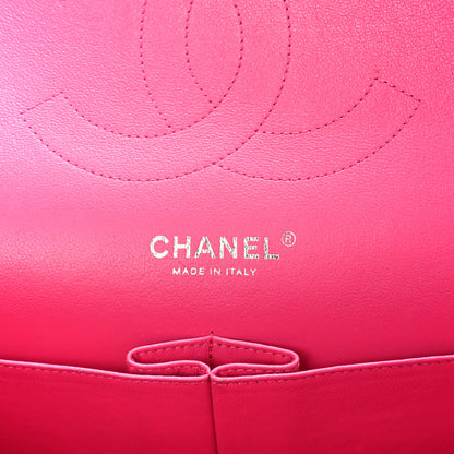 Chanel Lambskin Quilted Jumbo Double Flap Dark Pink 5 of 15