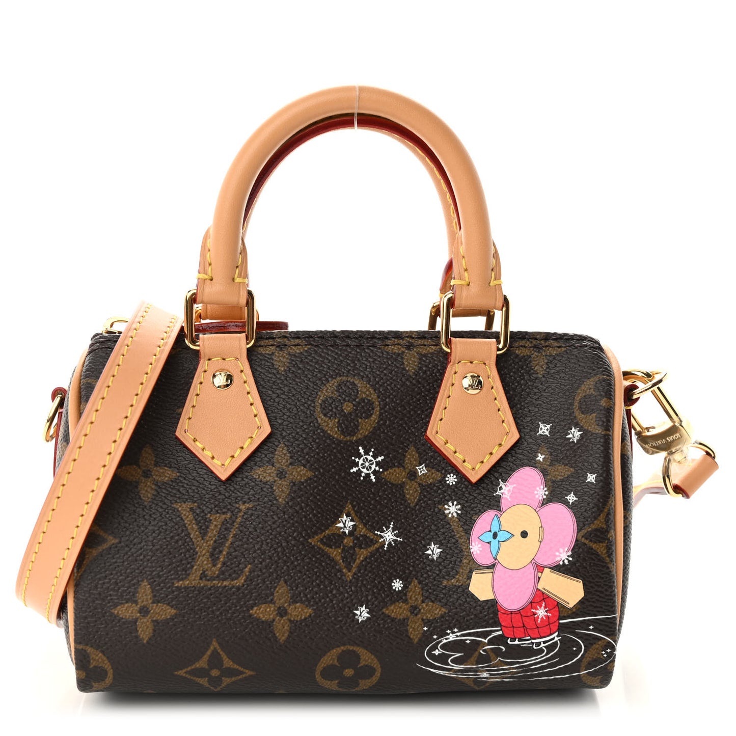 Monogram Vivienne Ice Skating Nano Speedy Bandouliere Pink