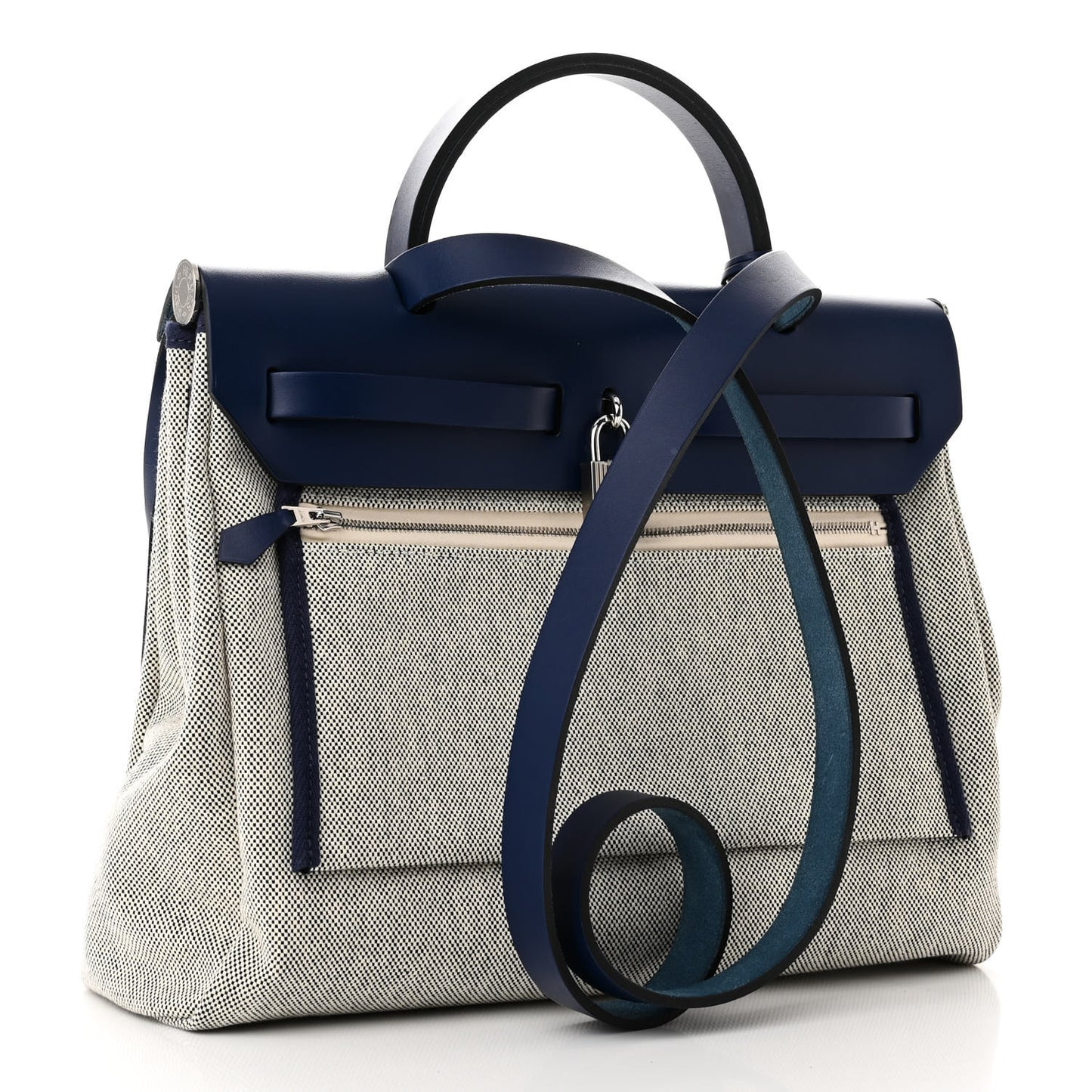Vache Hunter Toile H Brides de Gala Herbag Zip Retourne 31 PM Bleu De France Ecru Black