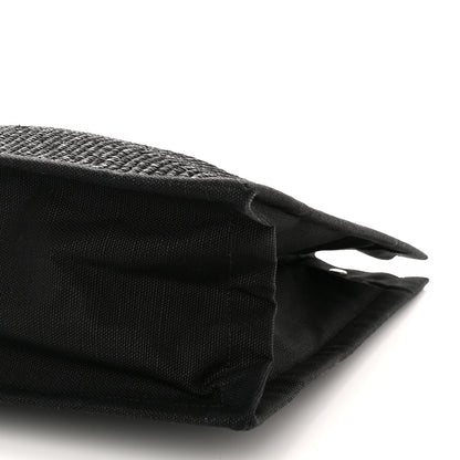 Saint Laurent Raffia Linen Calfskin Rive Gauche Tote Black 10 of 10