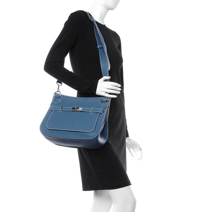 Hermes Taurillon Clemence Jypsiere 31 Blue Jean 2 of 8