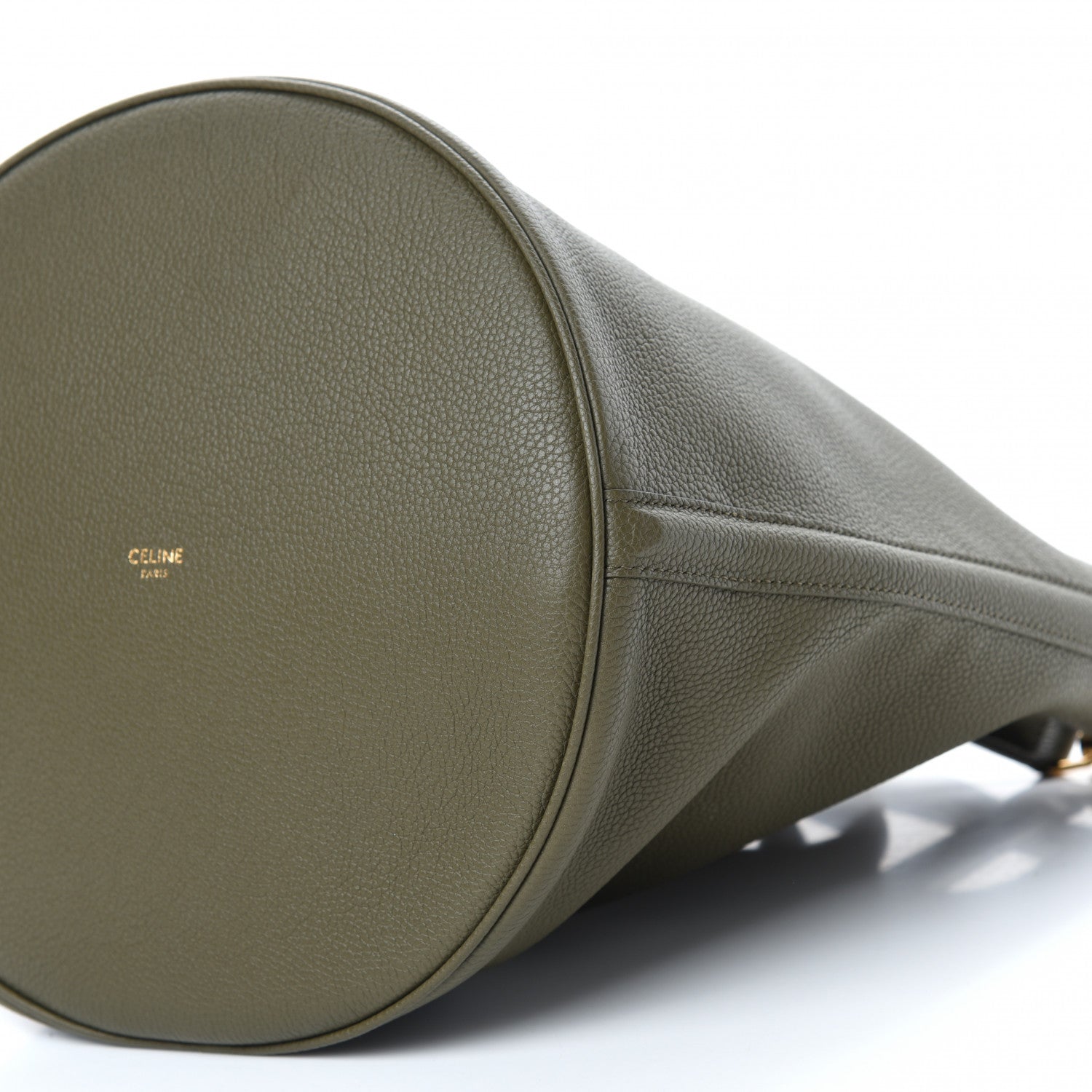 Celine Supple Grained Calfskin Bucket 16 Bag Dark Olive 7 of 10