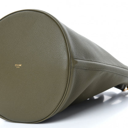 Celine Supple Grained Calfskin Bucket 16 Bag Dark Olive 7 of 10