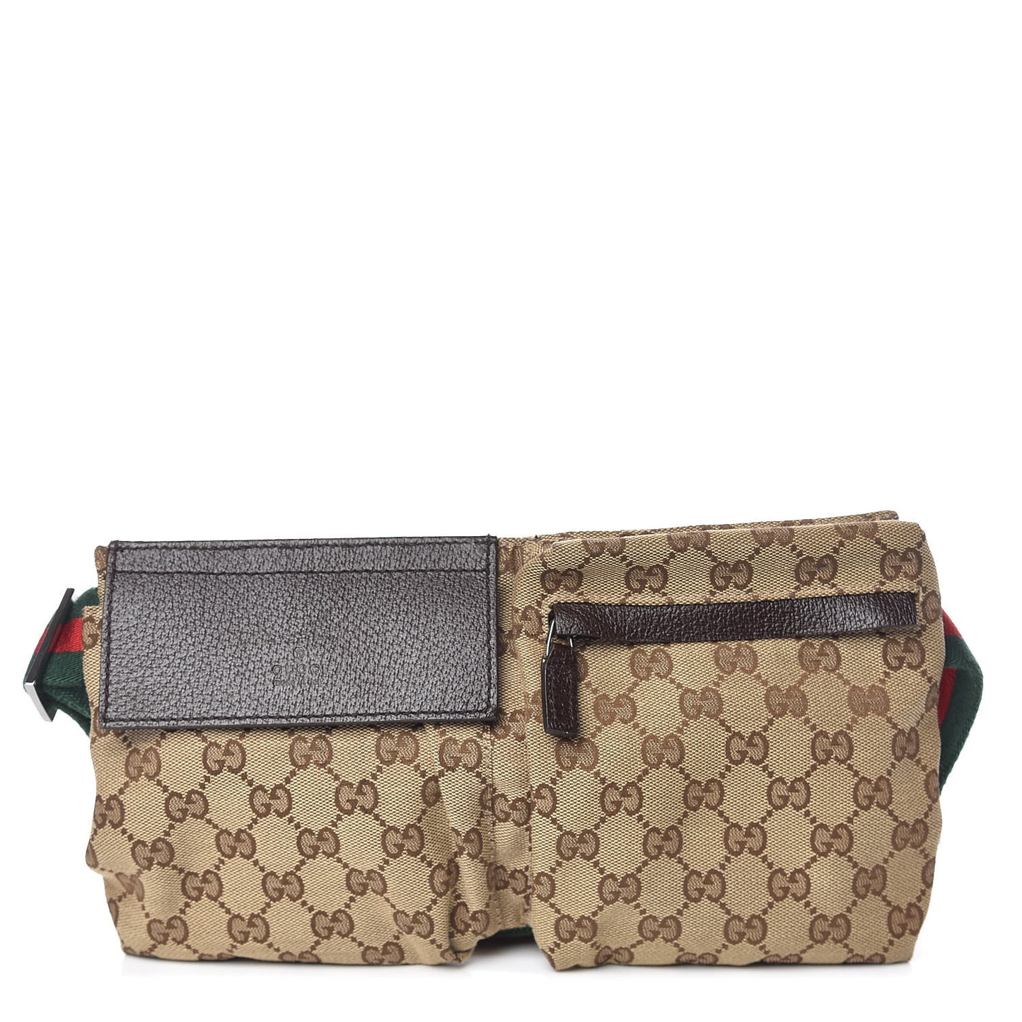 Monogram Web Belt Bag Dark Brown