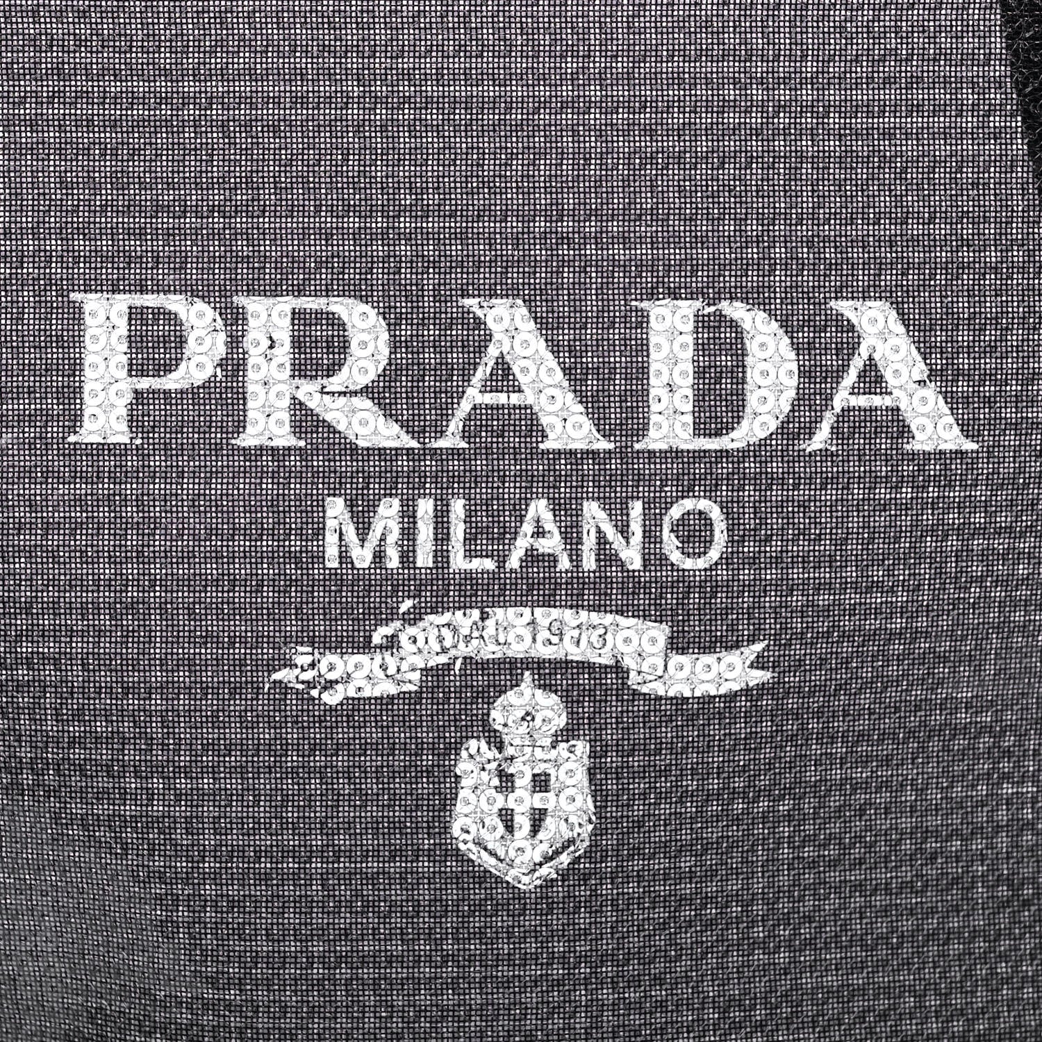 Prada Sequin Mesh Small Tote Bag Black 10 of 14