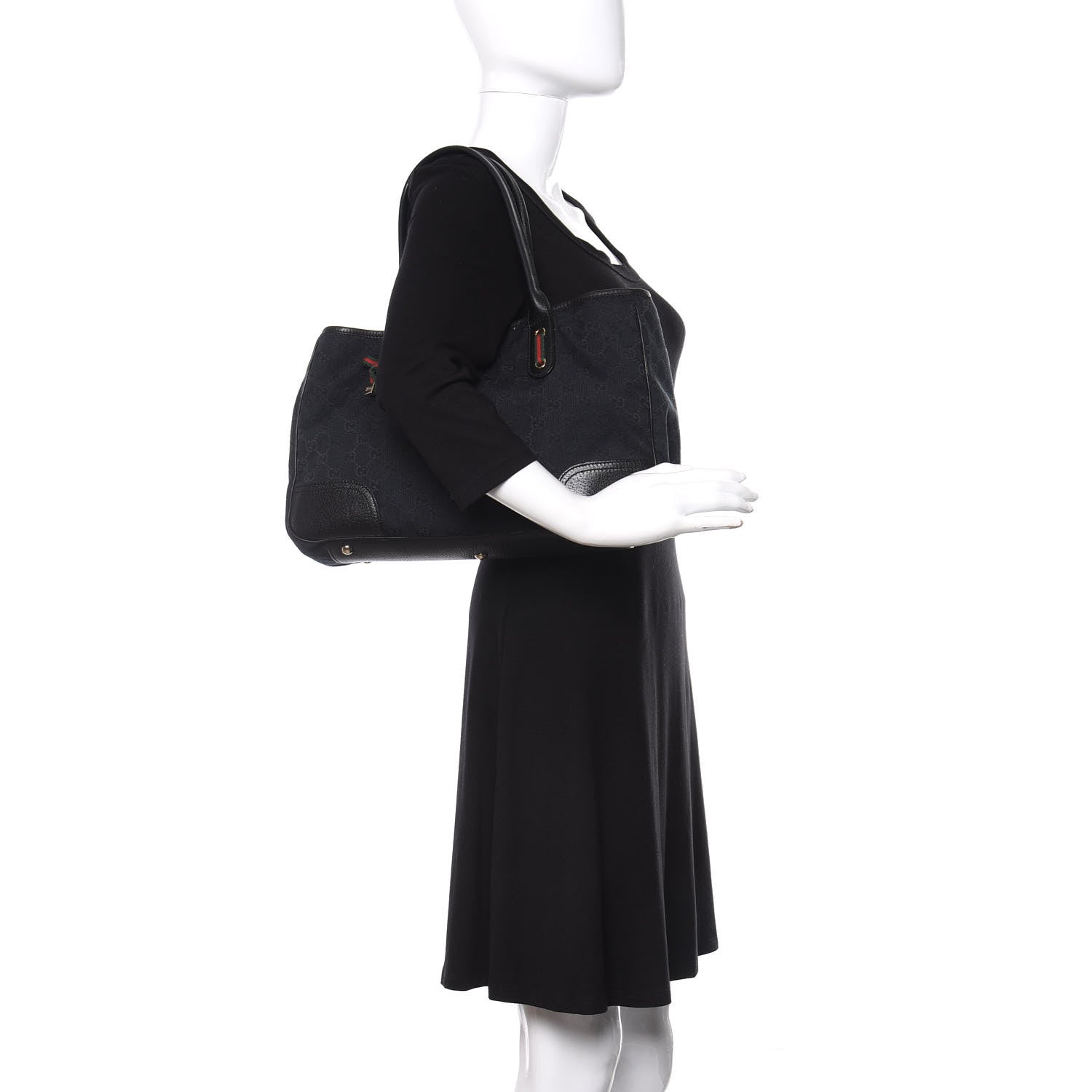 Gucci Monogram Medium Princy Tote Black 2 of 10