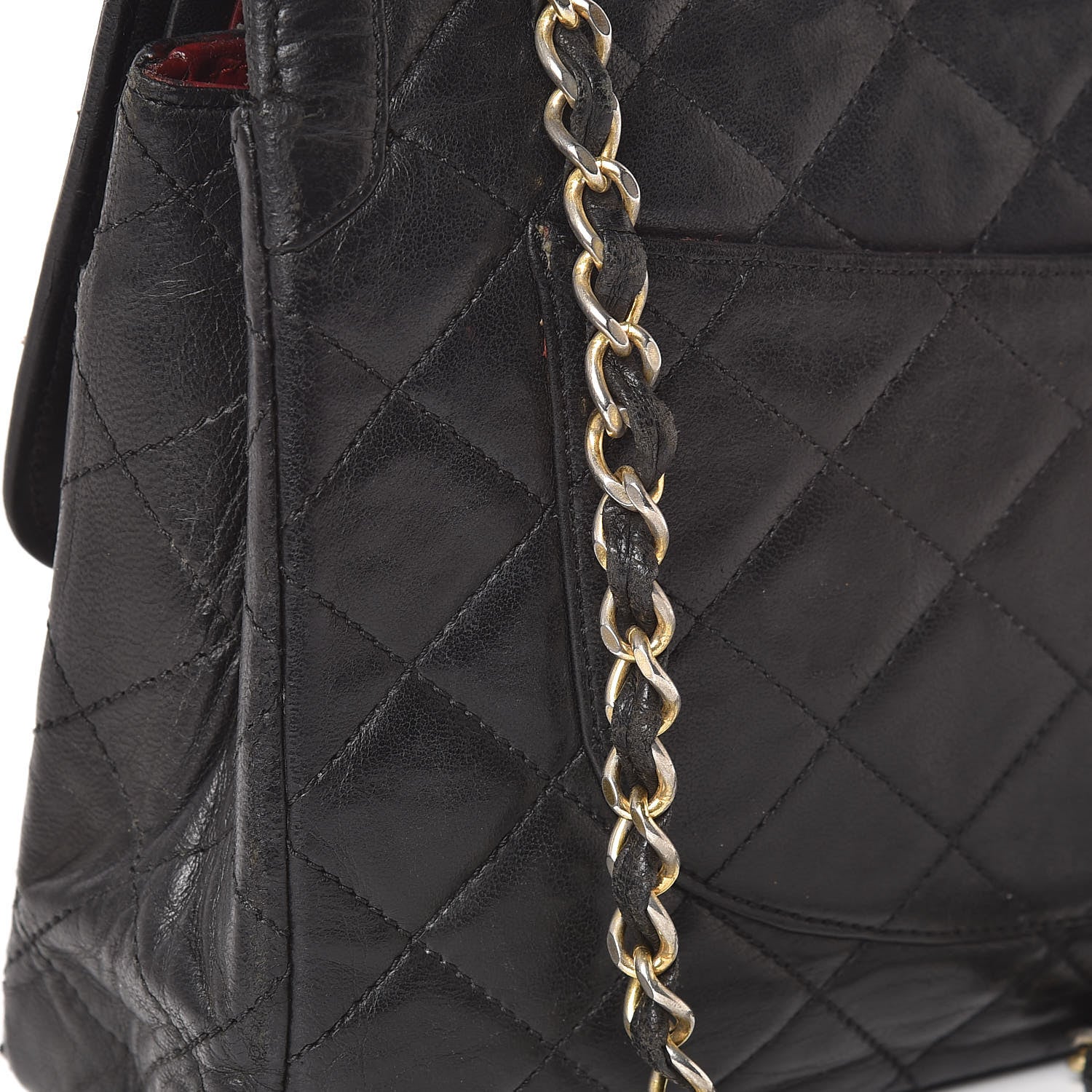 Chanel Lambskin Quilted Medium Double Flap Black 21 of 24