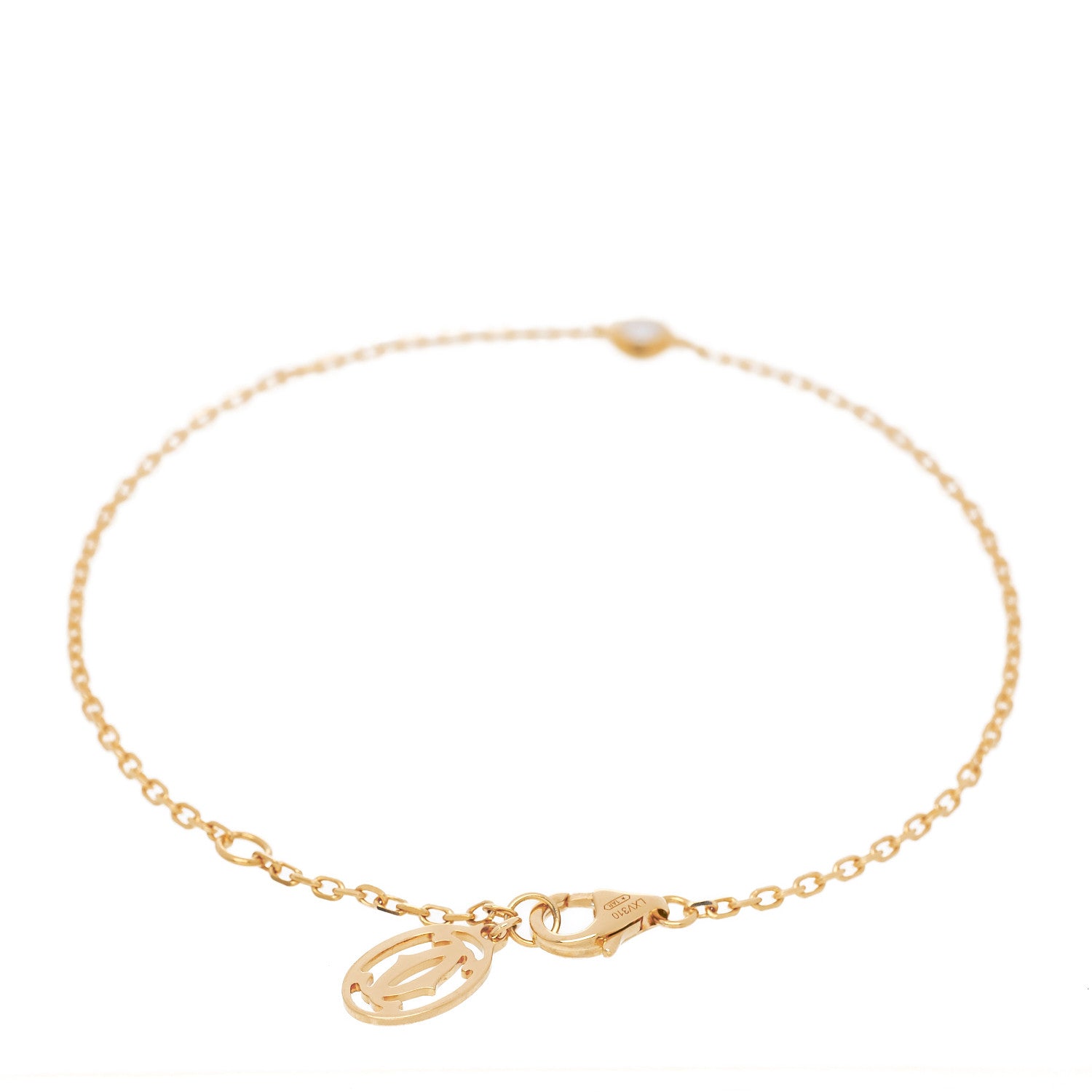 Cartier 18K Yellow Gold Diamond SM D'Amour Bracelet 2 of 3