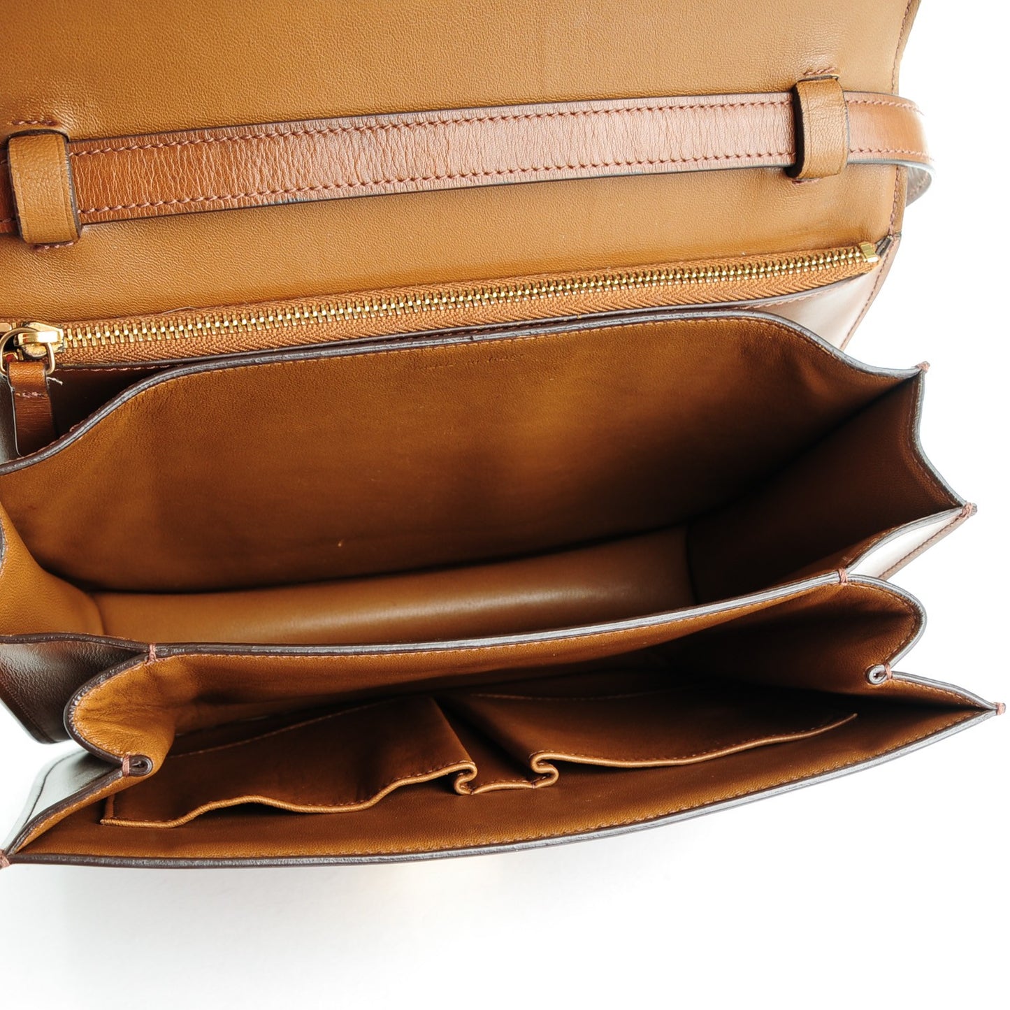 Box Calfskin Medium Classic Box Flap Bag Camel