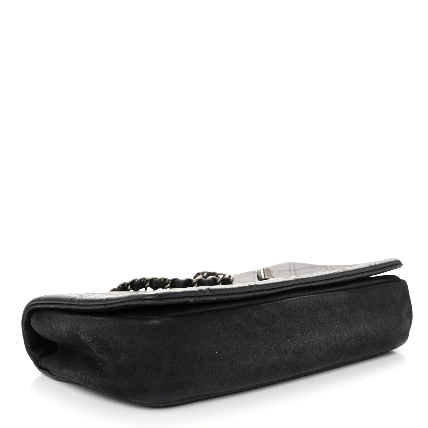Calfskin Diamond Embossed New Chic Flap Black