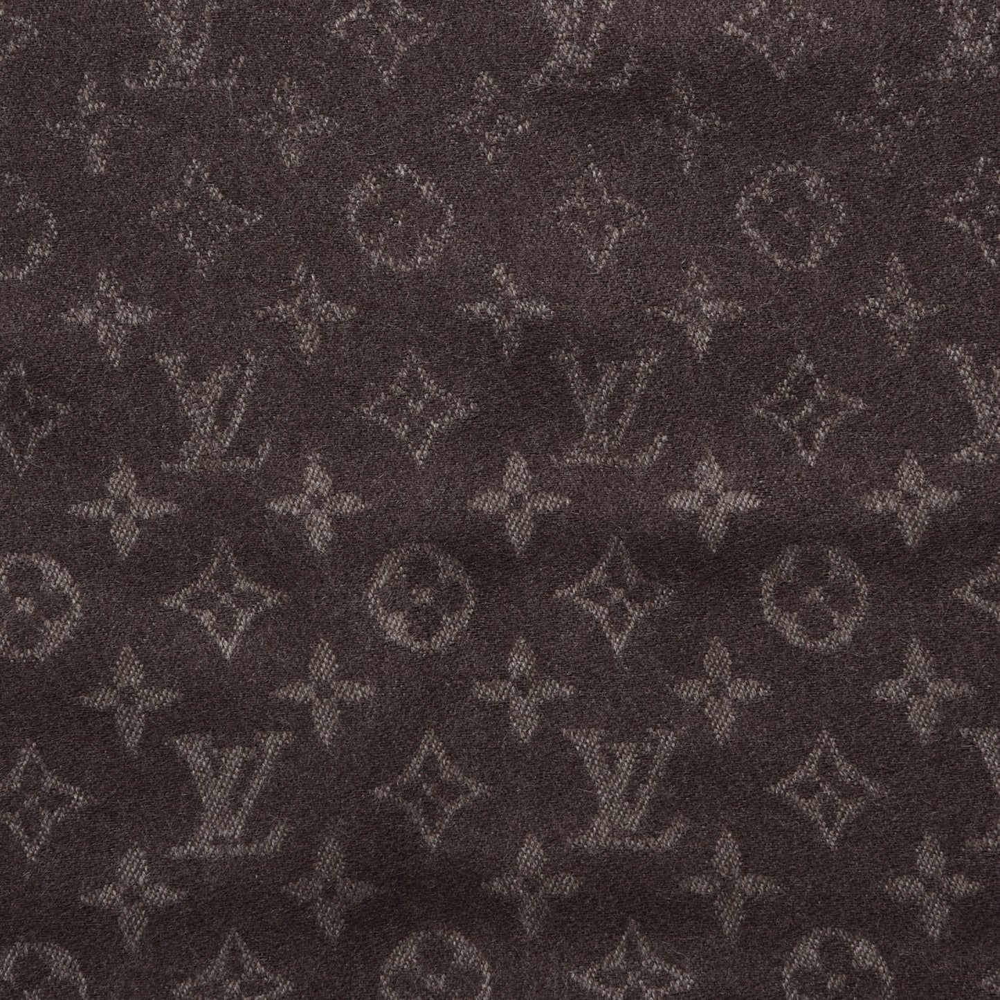 Cashmere Wool Monogram Gradient Scarf Brown