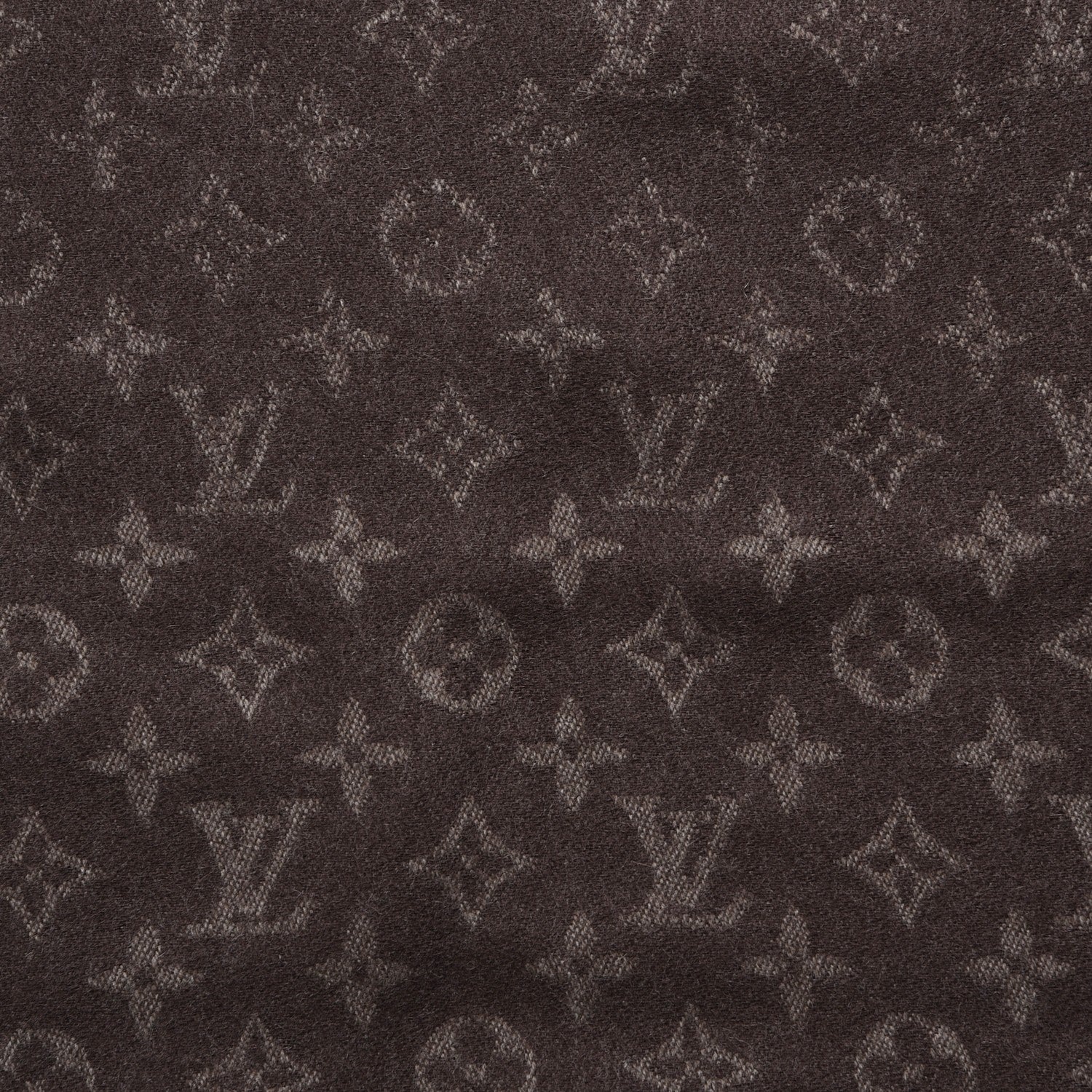 Louis Vuitton Cashmere Wool Monogram Gradient Scarf Brown 3 of 5
