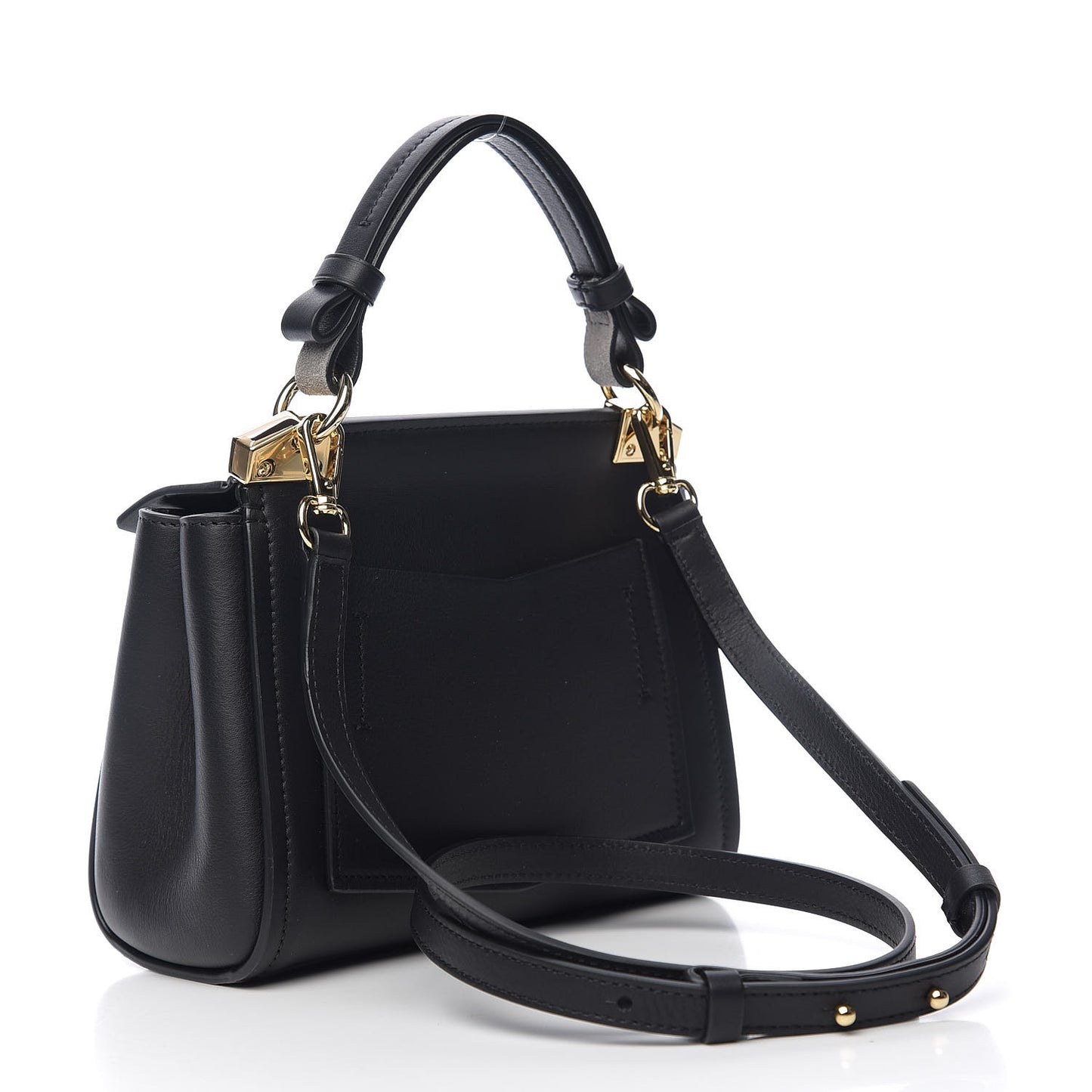 Calfskin Mini Mystic Shoulder Bag Black