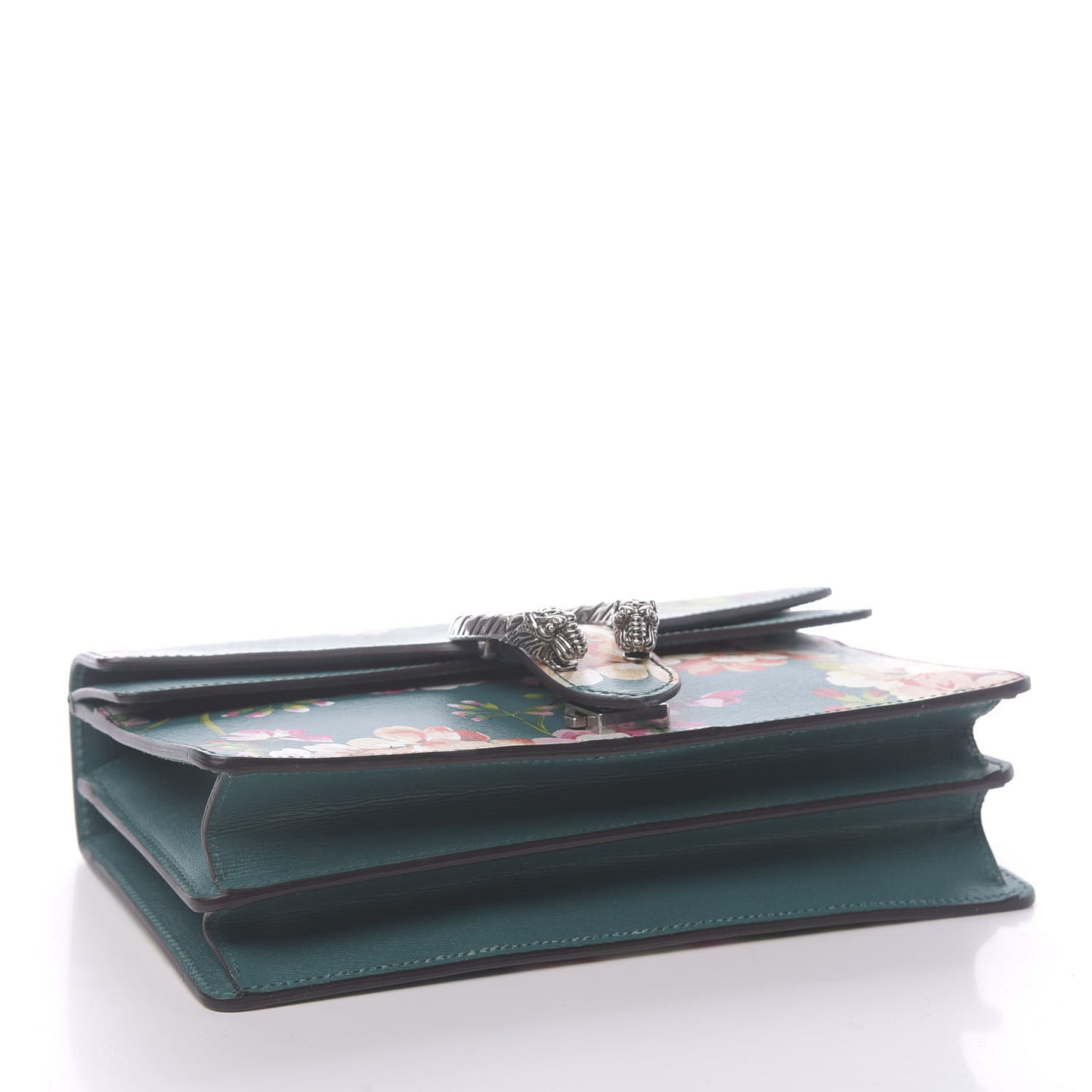 Calfskin Blooms Print Small Dionysus Shoulder Bag Bright Emerald Multicolor