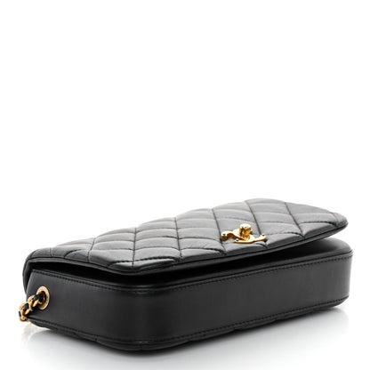 Chanel Calfskin Quilted Nailed CC Flap Bag Black 4 of 10