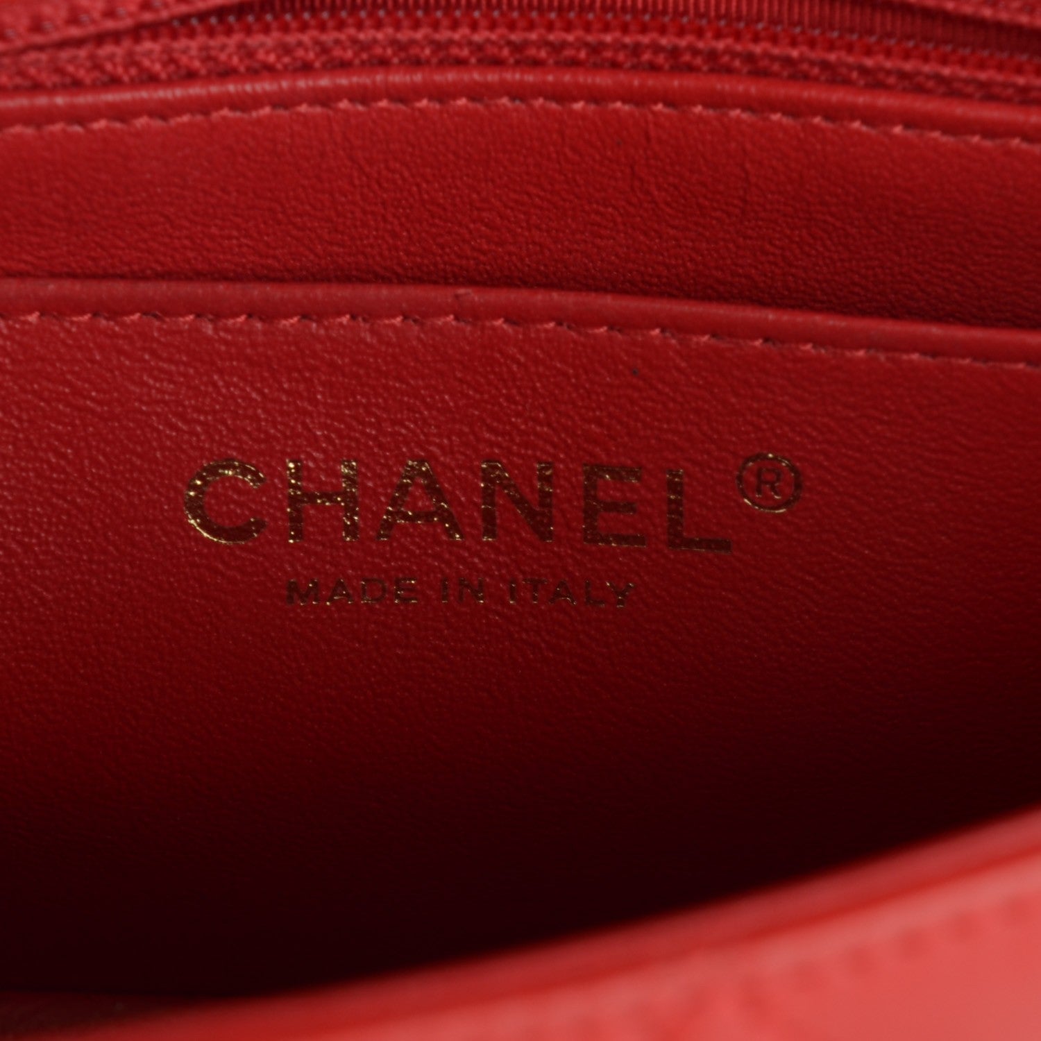 Chanel Lambskin Quilted Mini Rectangular Flap Red 6 of 11