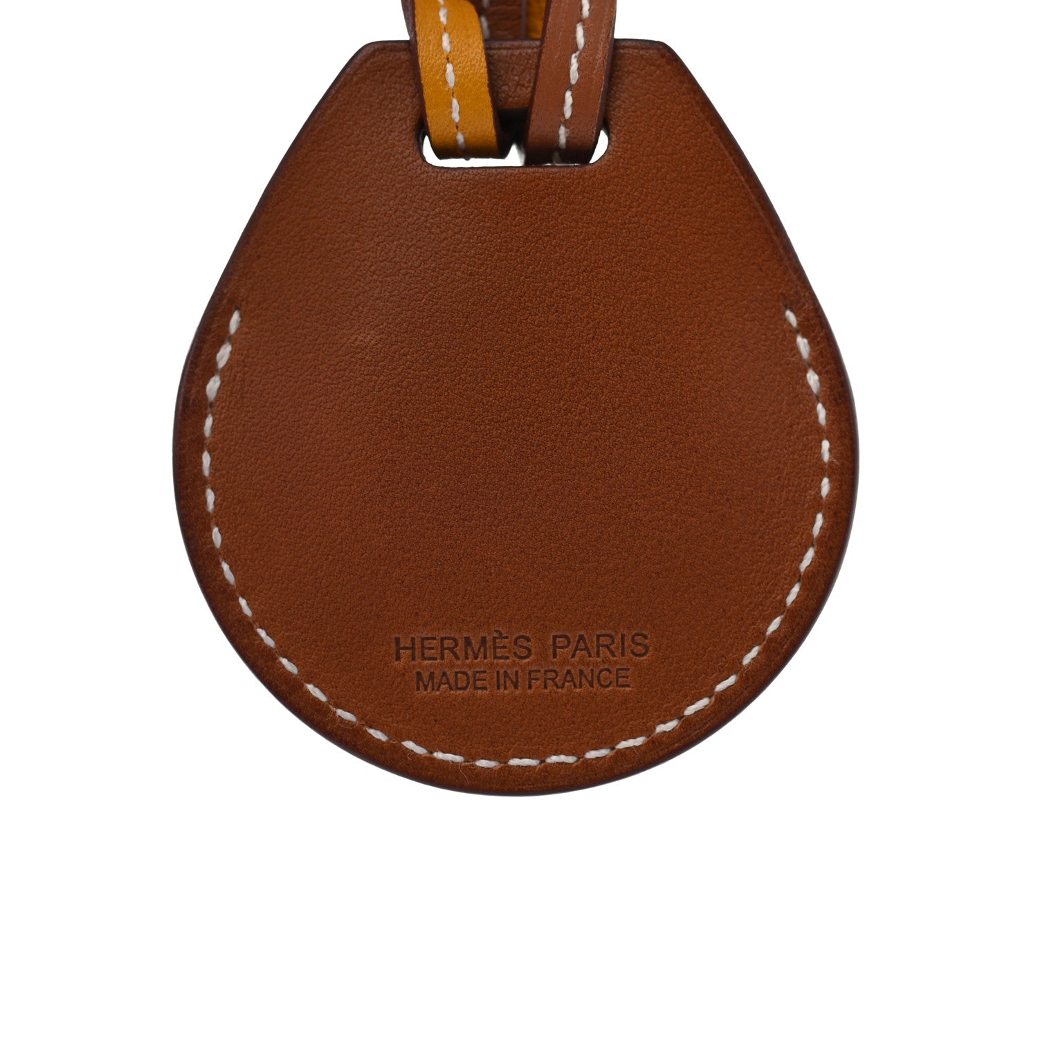 Hermes Fawn Barenia AirTag Bag Charm Fauve 3 of 4
