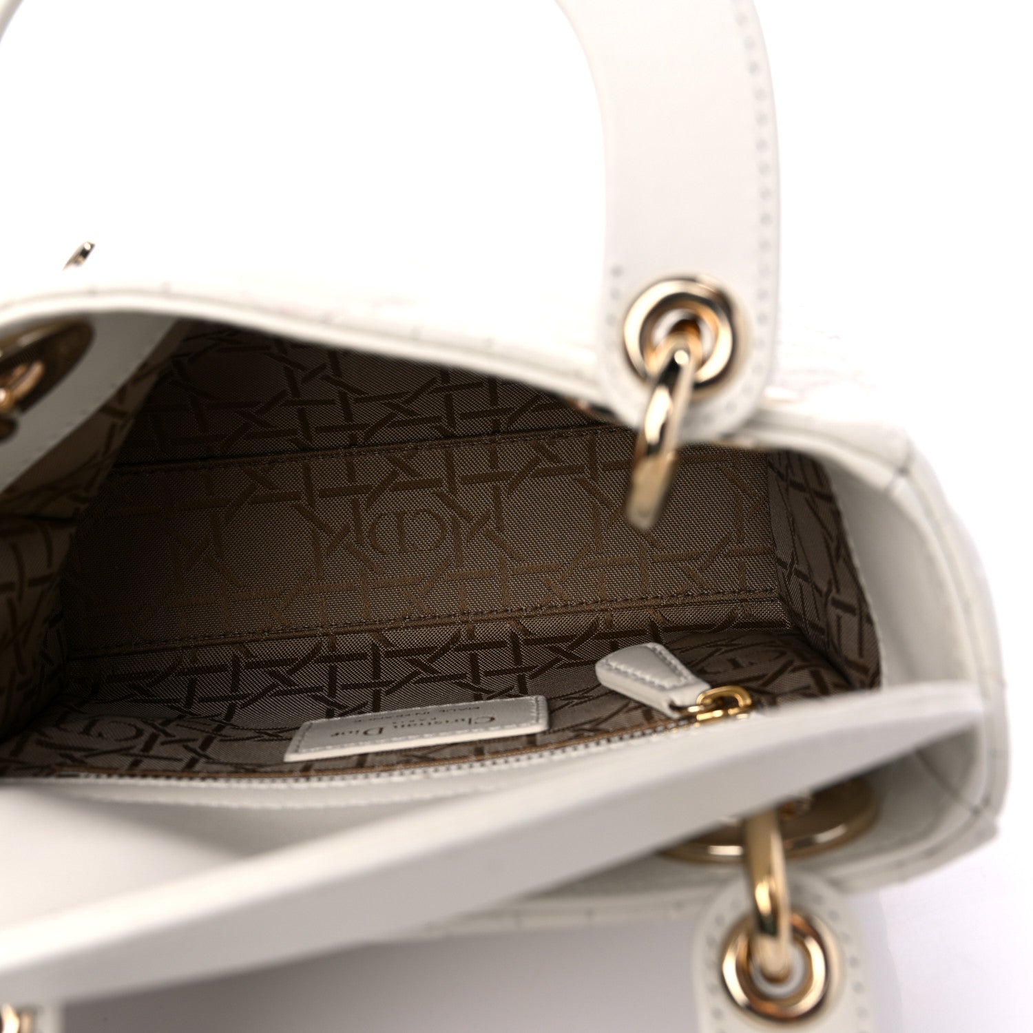 Christian Dior Lambskin Cannage Mini Lady Dior White 5 of 10
