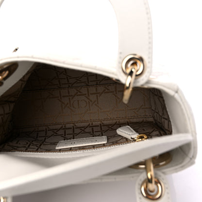 Christian Dior Lambskin Cannage Mini Lady Dior White 5 of 10