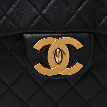 Chanel Lambskin Quilted XL Jumbo Single Flap Black 15 of 17