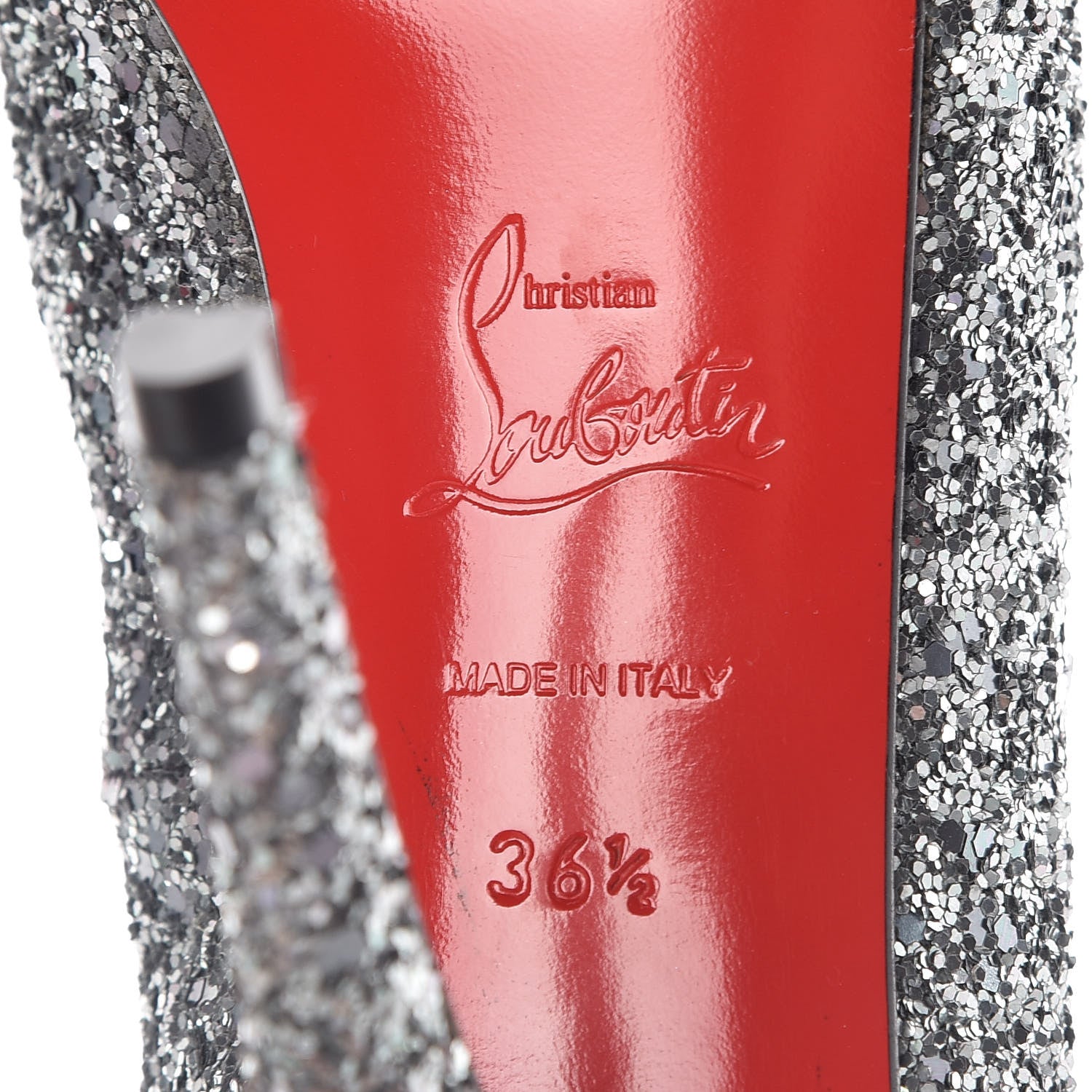 Christian Louboutin Glitter Very Prive 120 Pumps 36.5 Anthracite 7 of 7