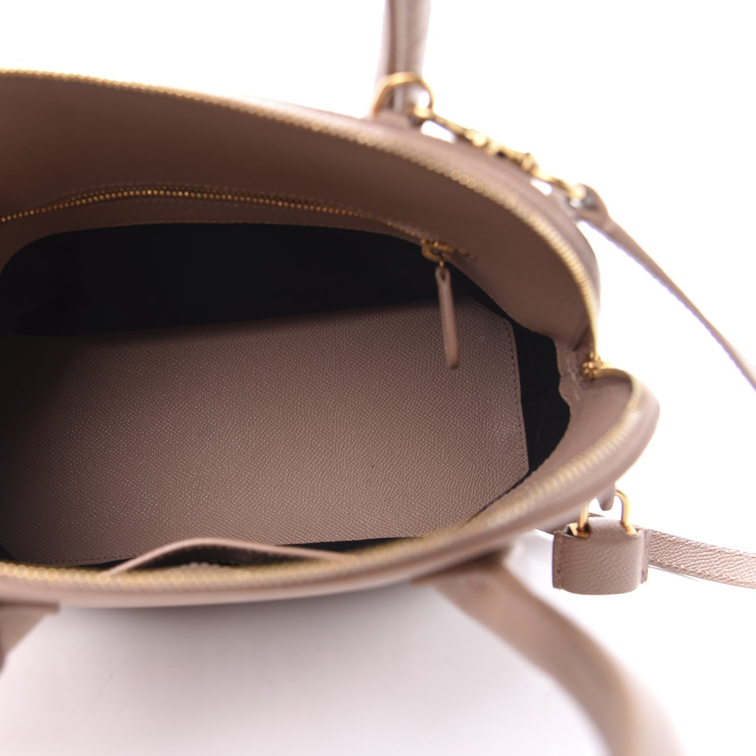 Balenciaga Signature Grained Calfskin Logo S Ville Top Handle Bag Nude Beige White 4 of 10