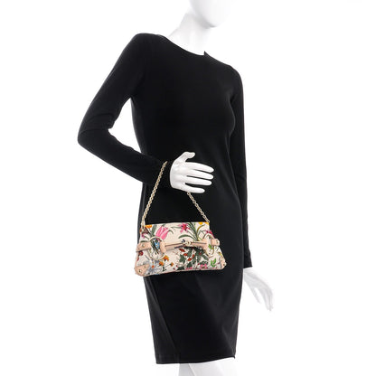 Gucci Canvas Flora Floral Horsebit Clutch 2 of 8