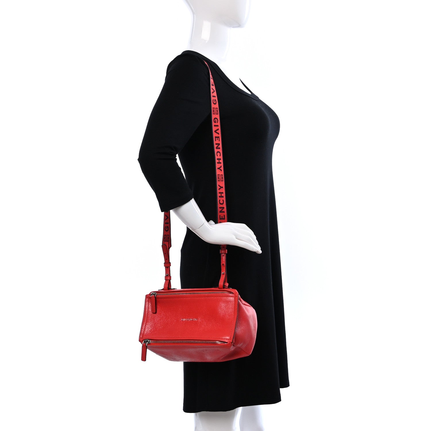 Givenchy Patent Lambskin 4G Mini Pandora Pop Red 2 of 9