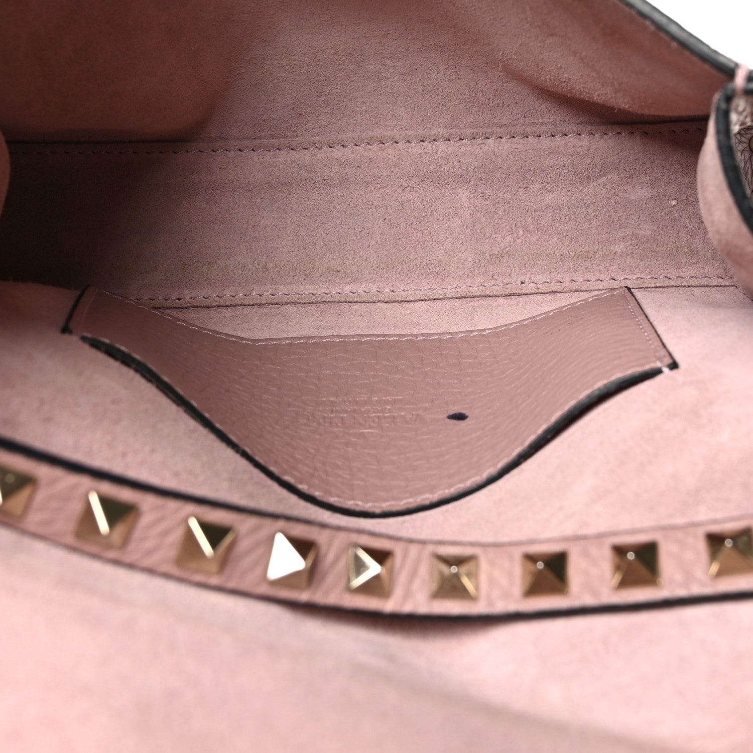 Valentino Garavani Pebbled Calfskin Medium Rockstud Flip Lock Crossbody Bag Poudre 5 of 9