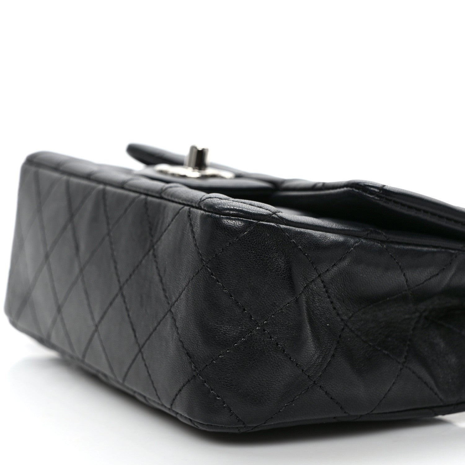 Chanel Lambskin Quilted Mini Rectangular Flap Black 9 of 12