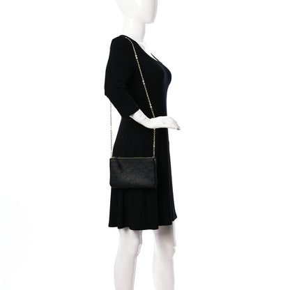 Louis Vuitton Empreinte Double Zip Pochette Black 2 of 12