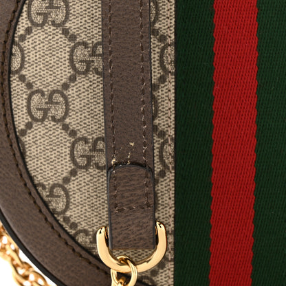 Gucci GG Supreme Monogram Web Mini Ophidia Round Shoulder Bag Brown 11 of 11
