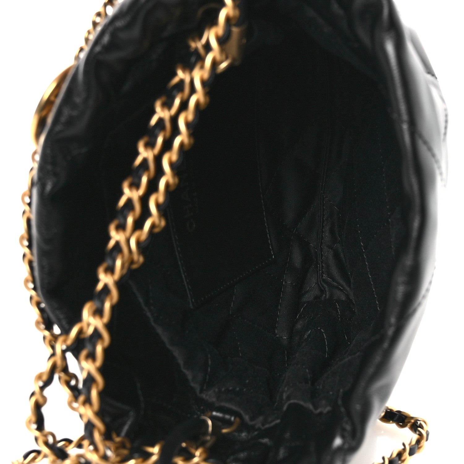 Chanel Shiny Calfskin Quilted Mini Chanel 22 Black 5 of 10