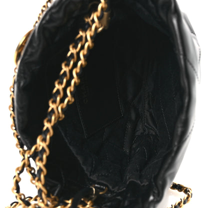 Chanel Shiny Calfskin Quilted Mini Chanel 22 Black 5 of 10