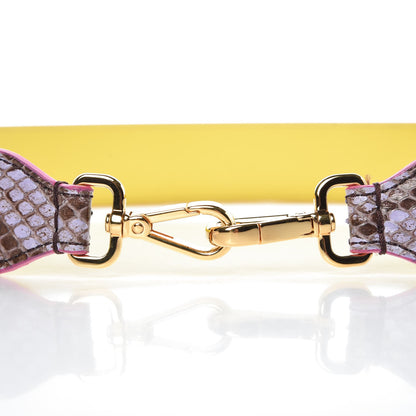 Fendi Shiny Python Vitello Dolce Strap You Purple Yellow 4 of 4