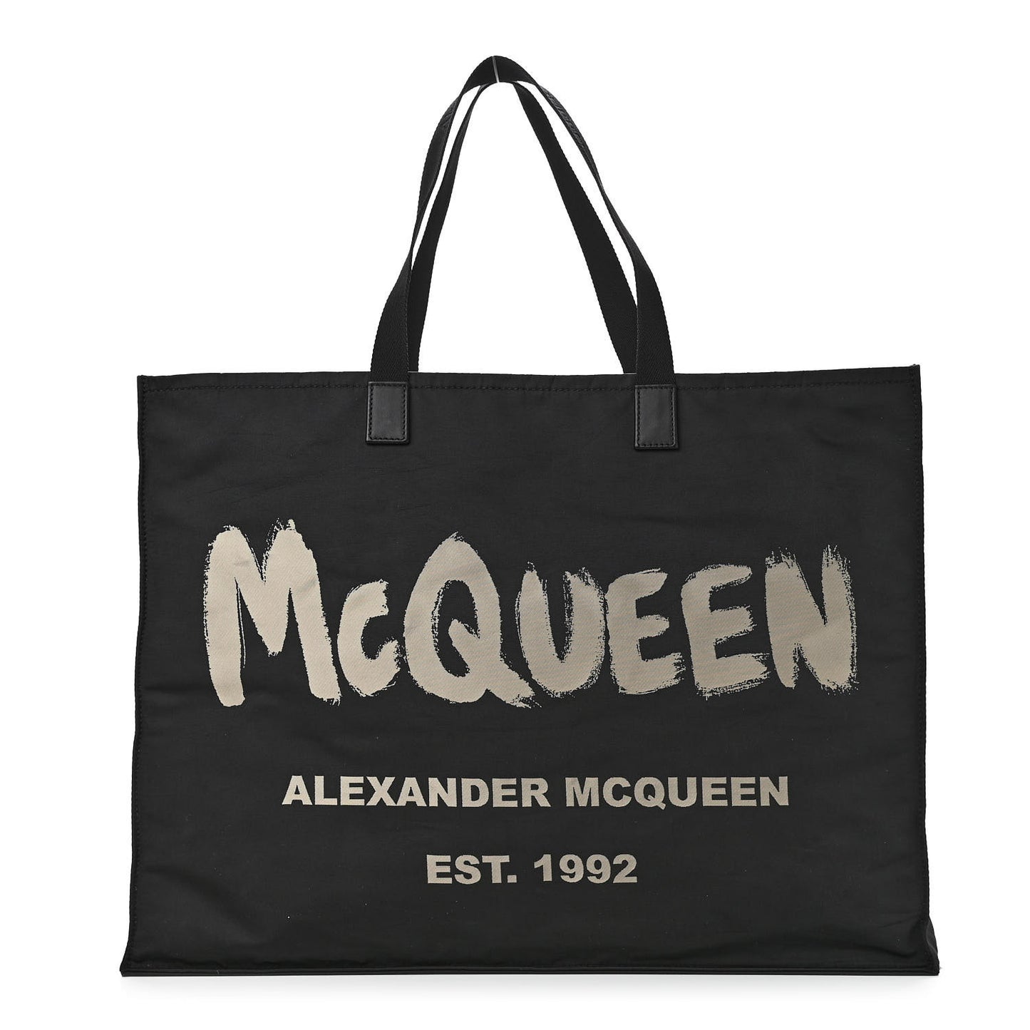 Nylon Graffiti Logo Tote Black