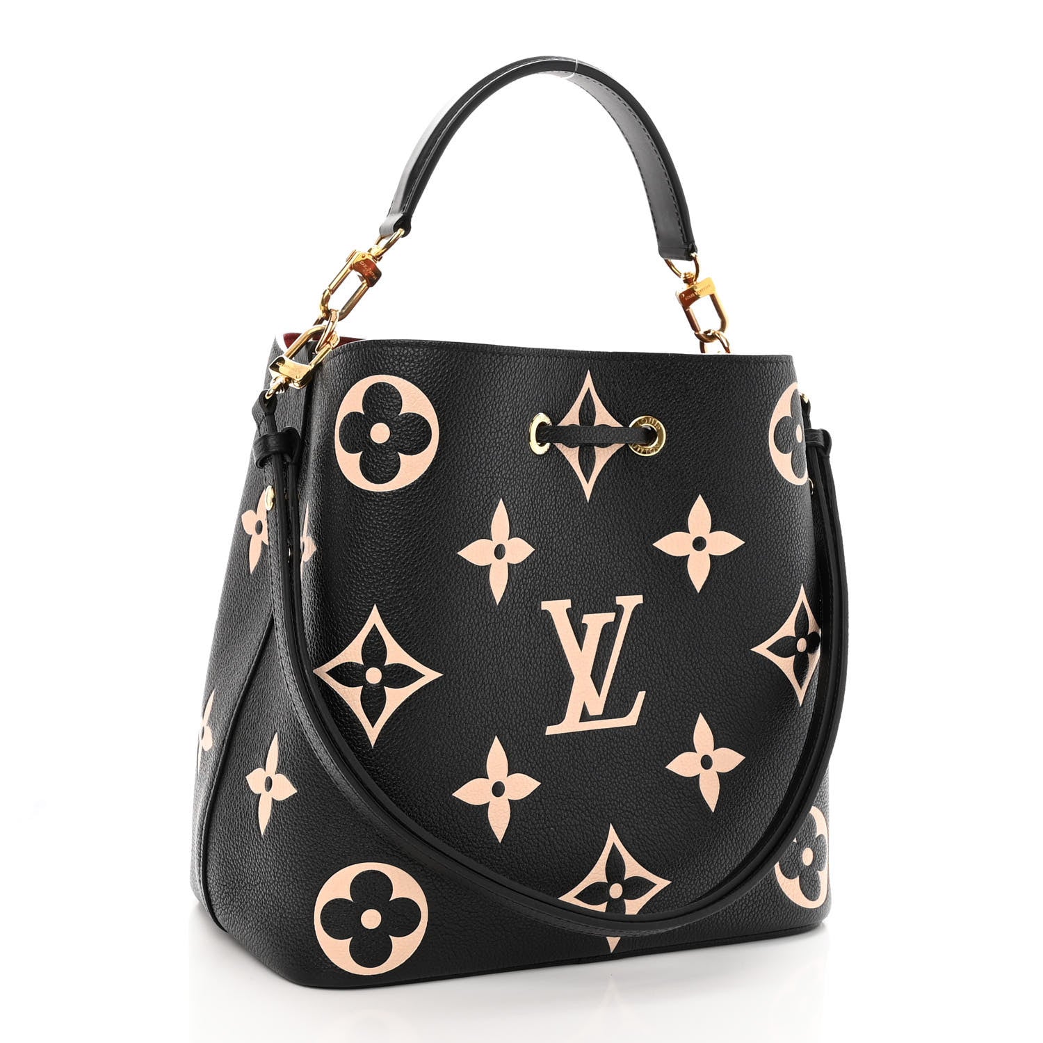 Louis Vuitton Empreinte Monogram Giant Neonoe MM Black Beige 4 of 10