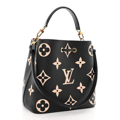 Louis Vuitton Empreinte Monogram Giant Neonoe MM Black Beige 4 of 10