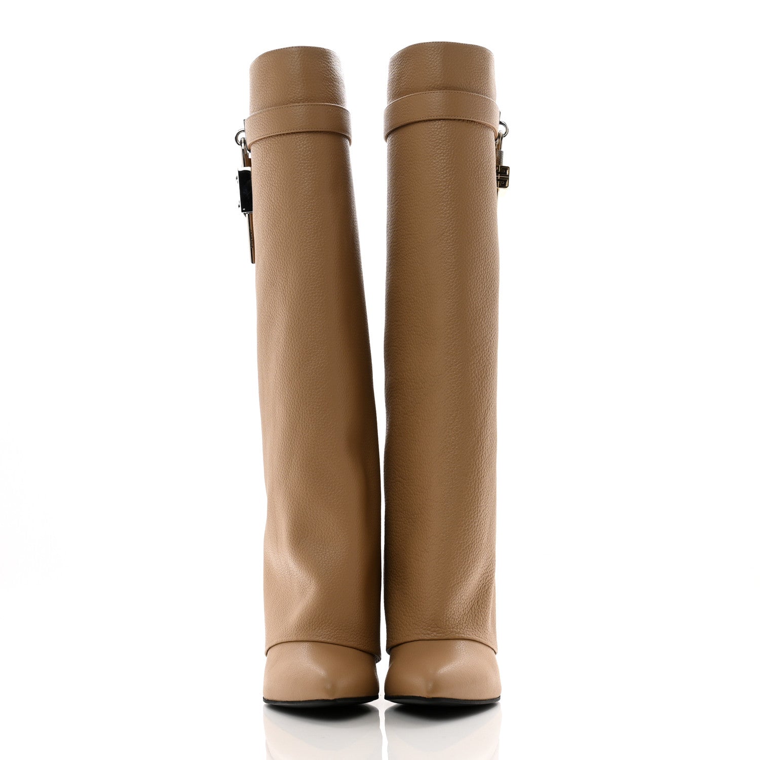 Givenchy Calfskin Shark Lock Pant Boots 38 Beige 2 of 8