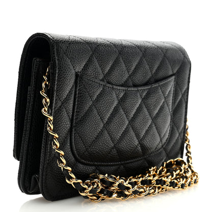 Chanel Caviar Quilted Wallet on Chain WOC Black 3 of 9