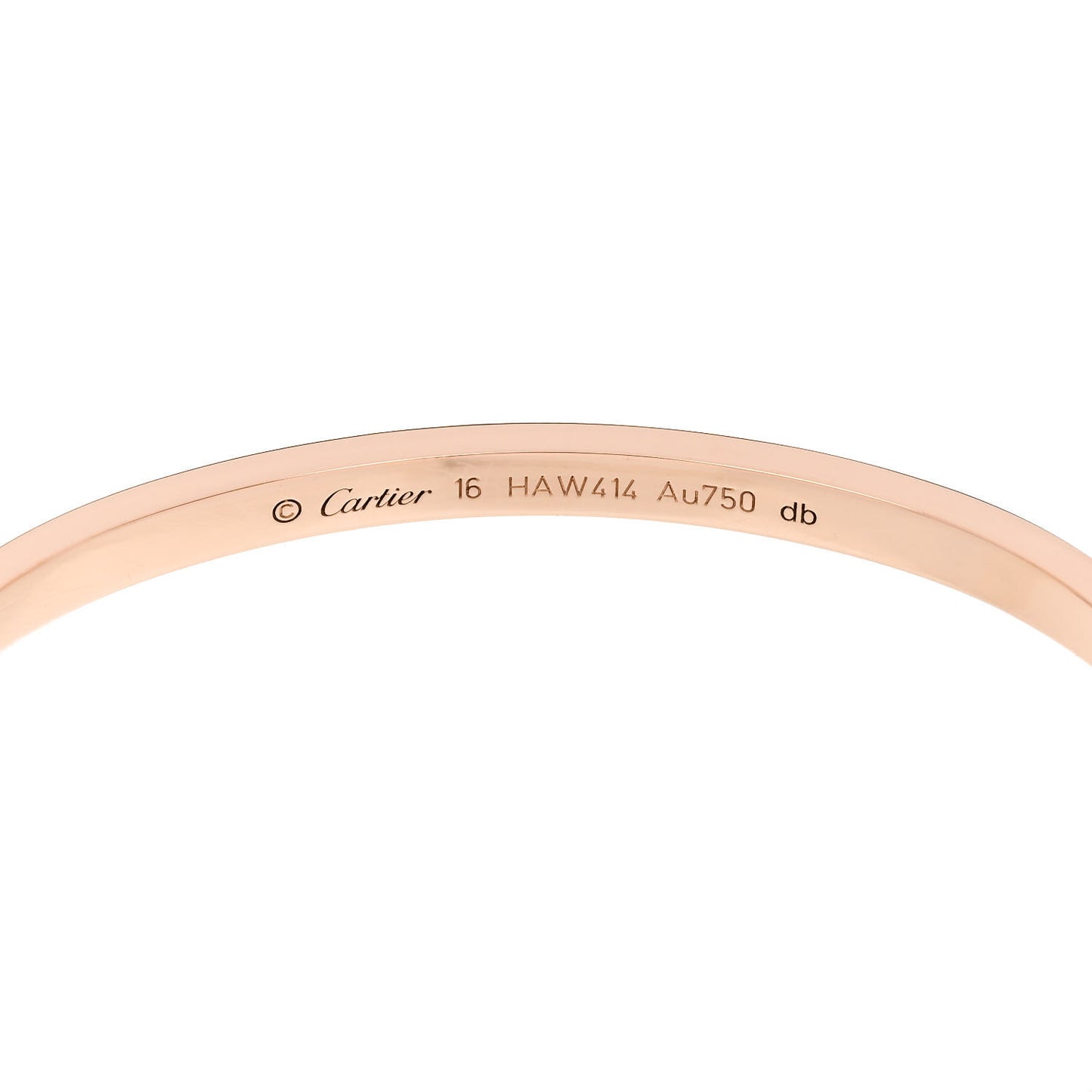 18K Pink Gold Small LOVE Bracelet 16