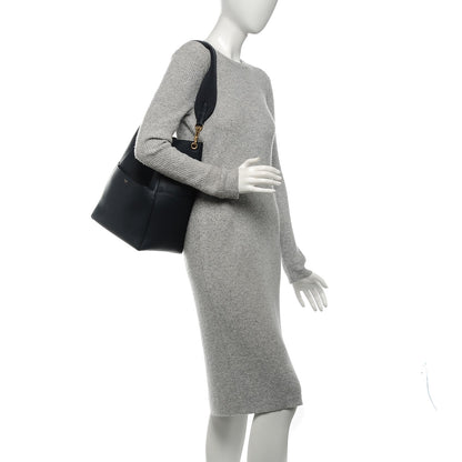 Celine Soft Grained Calfskin Sangle Bucket Bag Navy Blue 2 of 6