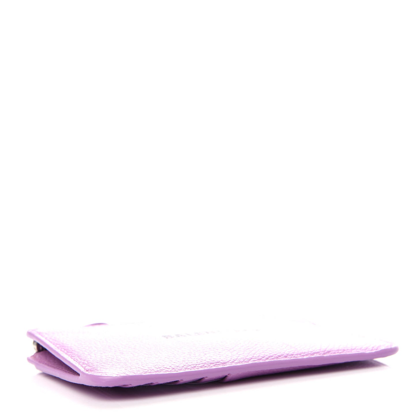 Grained Calfskin Logo Large Cash Long Coin Card Holder Lilac Black