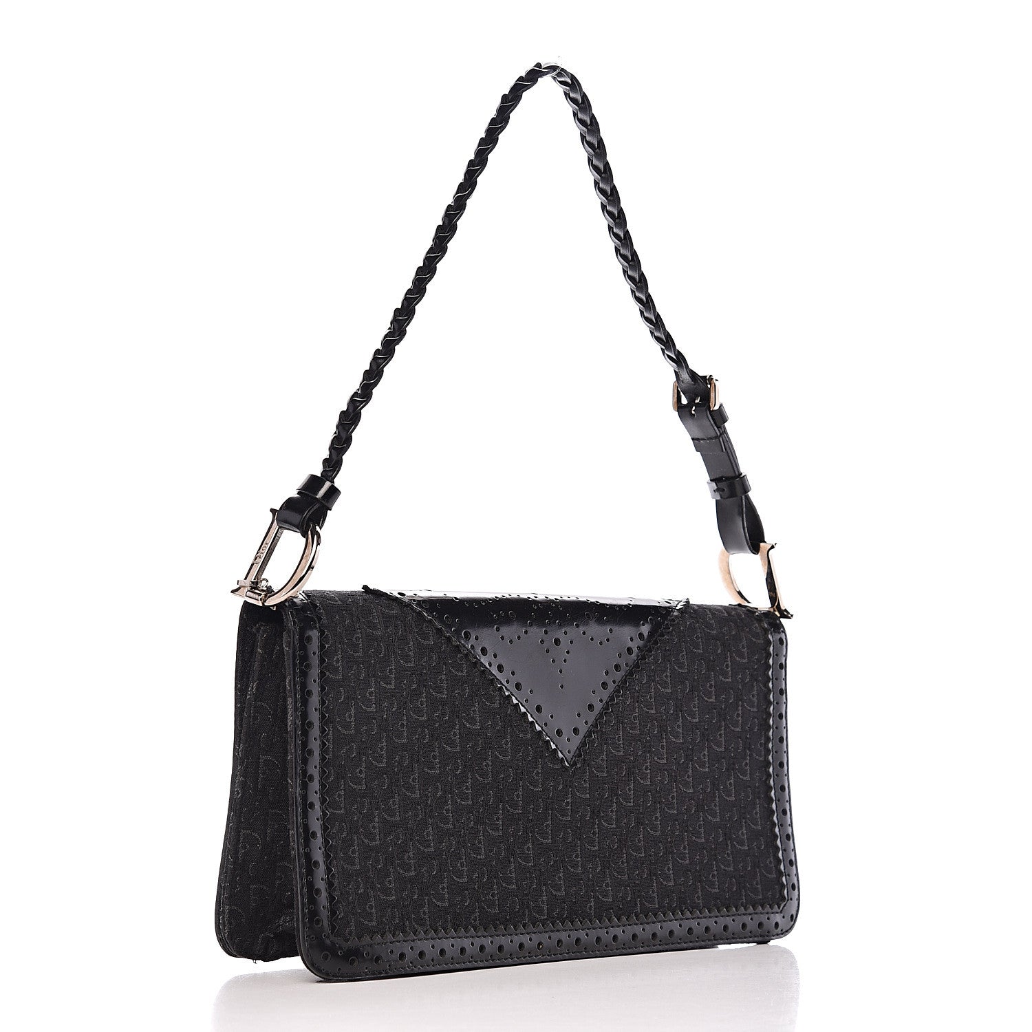 Christian Dior Monogram D Trick Shoulder Bag Black 2 of 9
