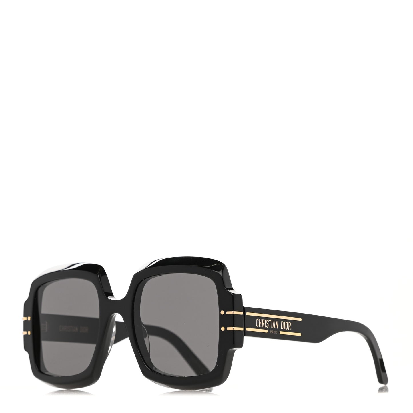 Acetate Diorsignature S1U Square Sunglasses Black