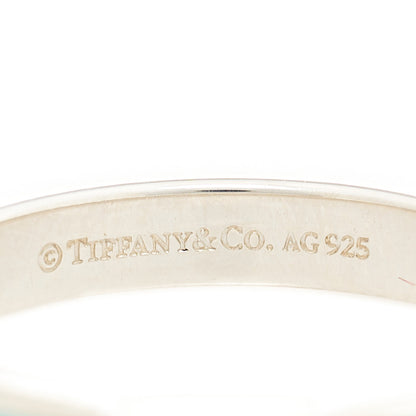 Tiffany Sterling Silver Enamel Stackable Ring Blue 52 6 4 of 5