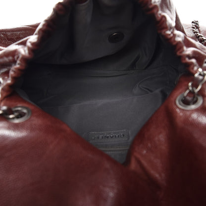 Chanel Grained Calfskin Quilted Maxi Elastic Flap Burgundy 5 of 9