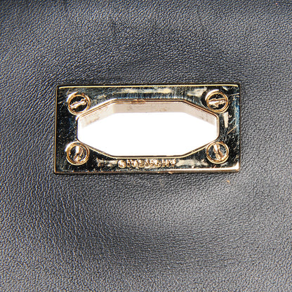 Givenchy Calf Hair Abstract Flower Shark Lock Medium Flap Bag Black 8 of 9