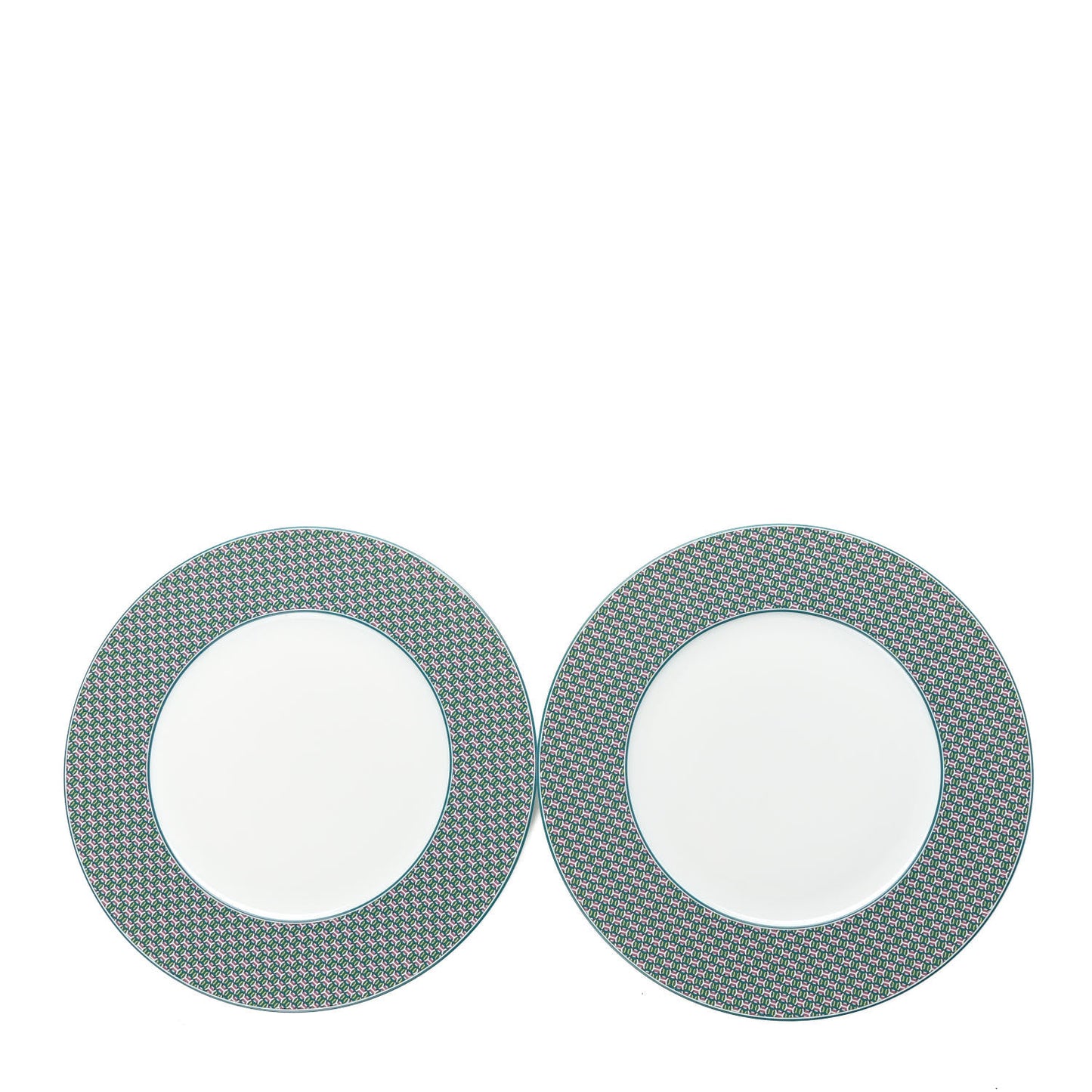 Porcelain Tie Dinner Plate Set of 2